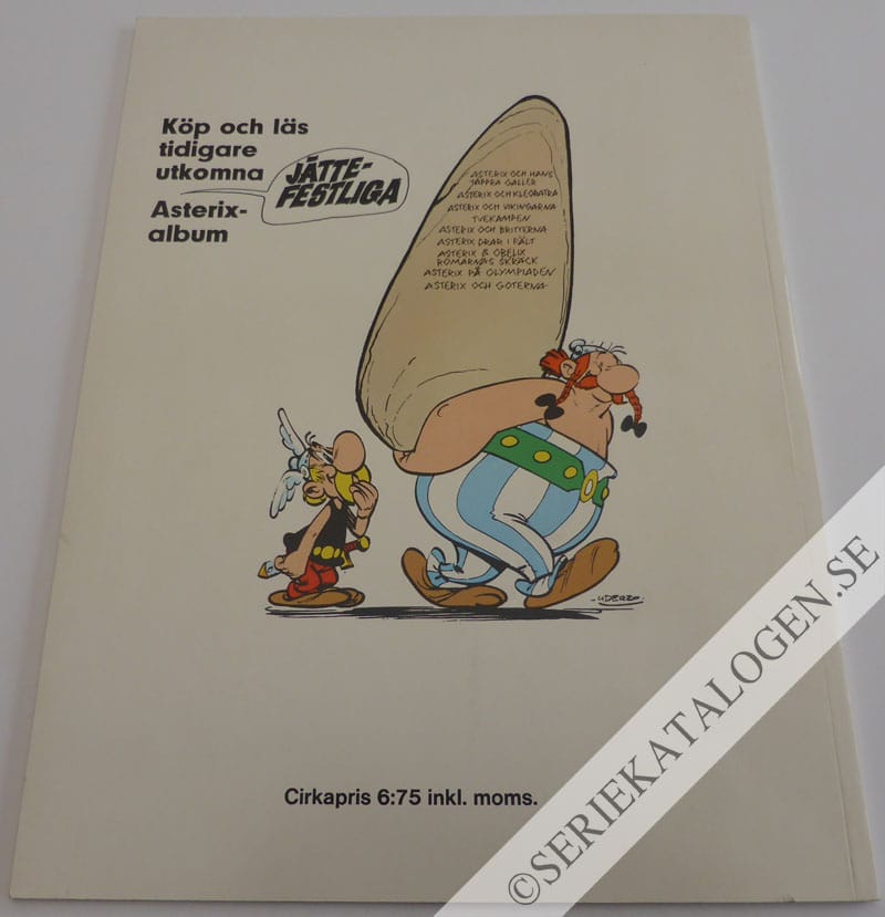Baksida på Asterix och guldskäran (1973)