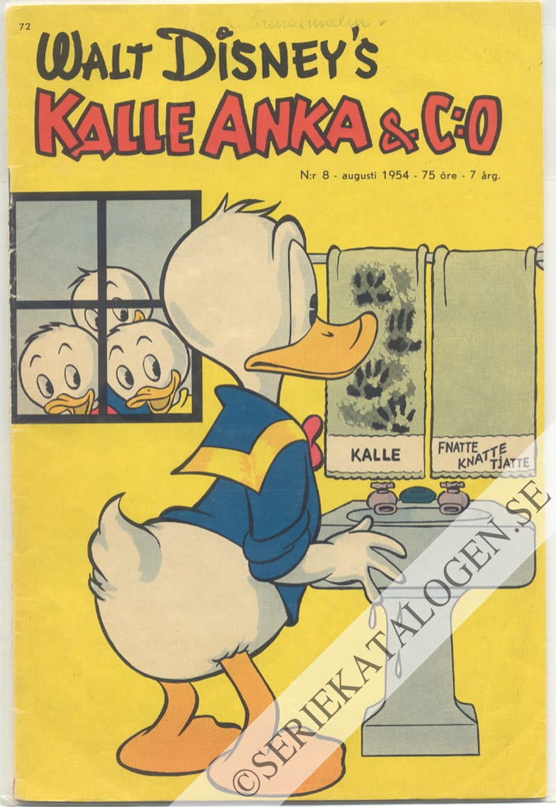 Framsida på Kalle Anka & C:o #8 (1954)