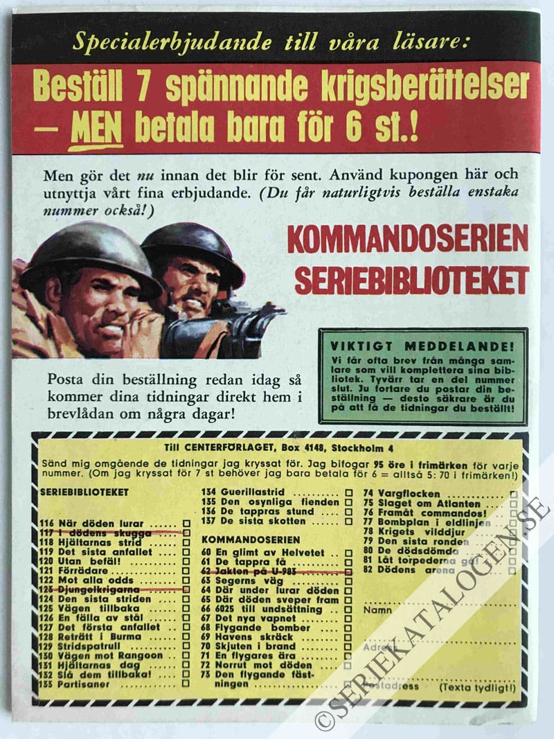Baksida på I djupet lurar döden (1966)