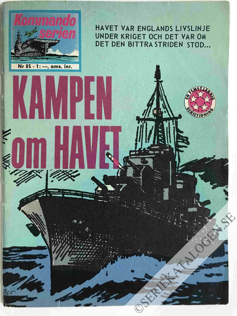 Framsida på Kommandoserien #85 - Kampen om havet (1966)