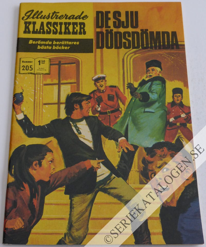 Framsida på Illustrerade Klassiker #205 - De sju dödsdömda (1970)