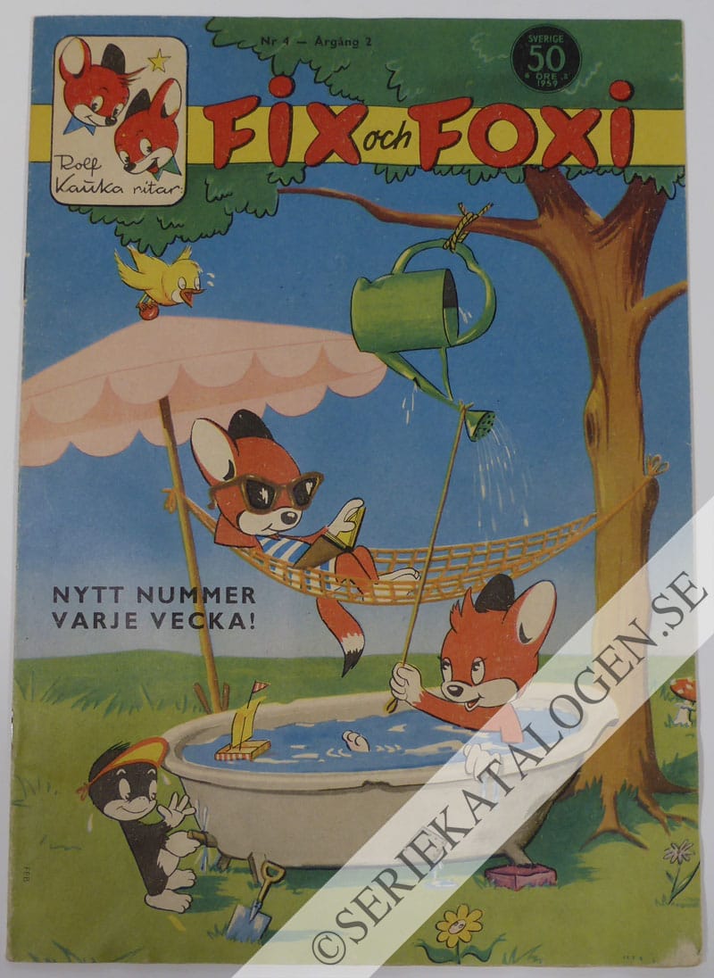 Framsida på Fix och Foxi #4 (1959)