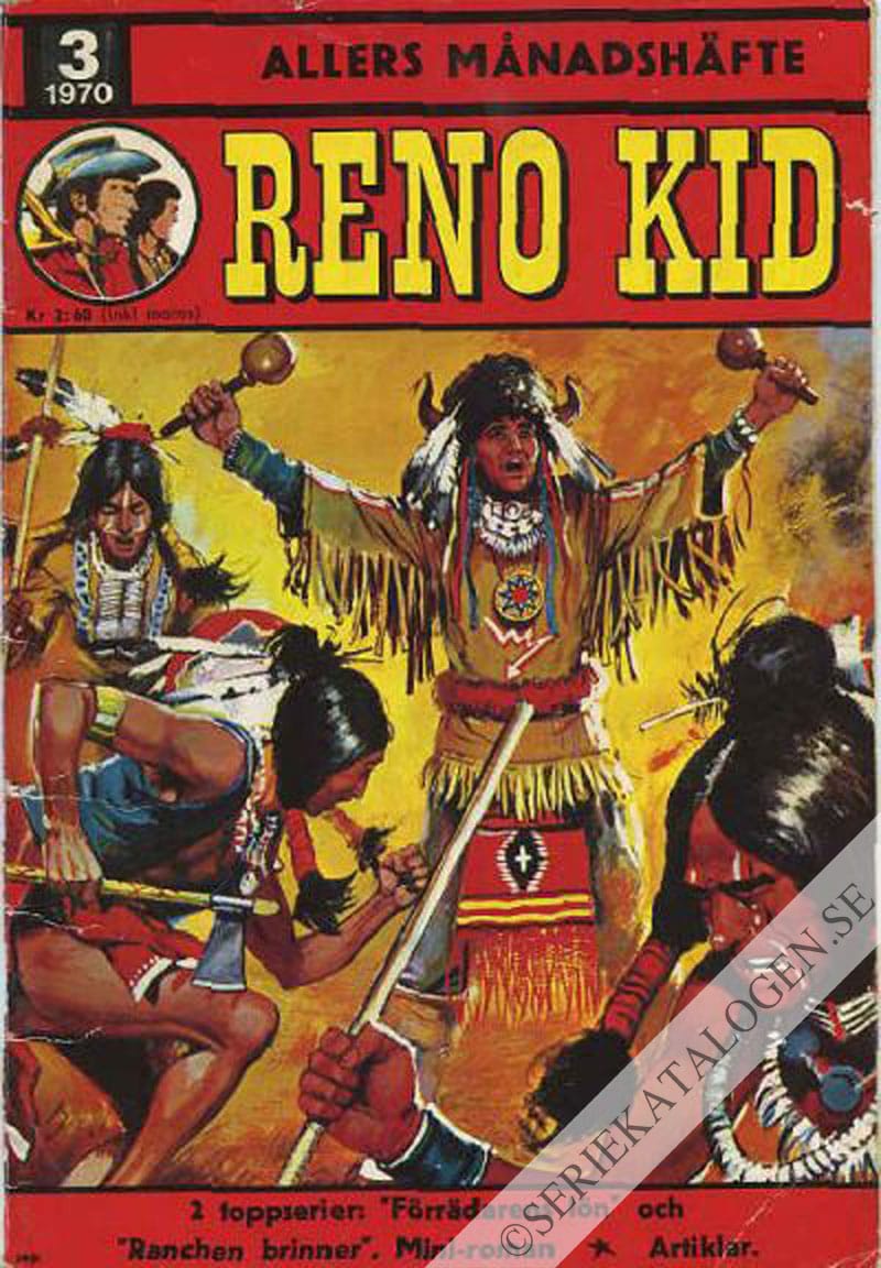 Framsida på Allers månadshäfte Reno Kid (1970)