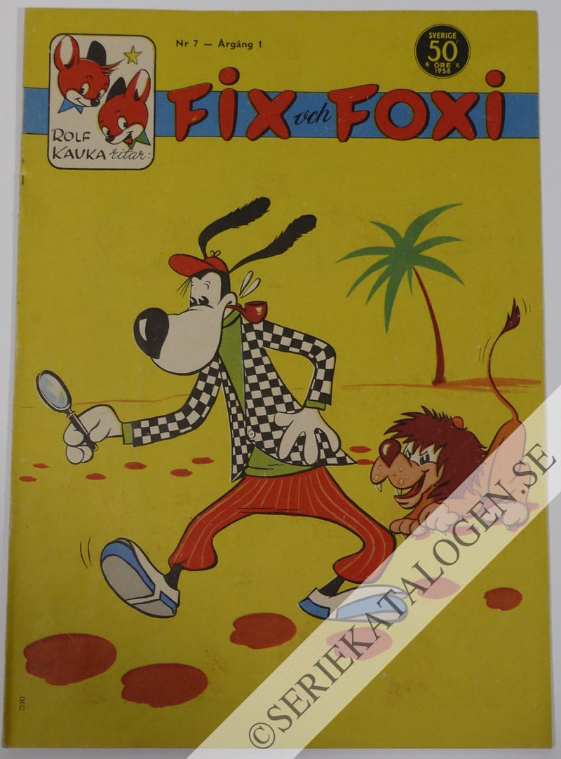 Framsida på Fix och Foxi #7 (1958)
