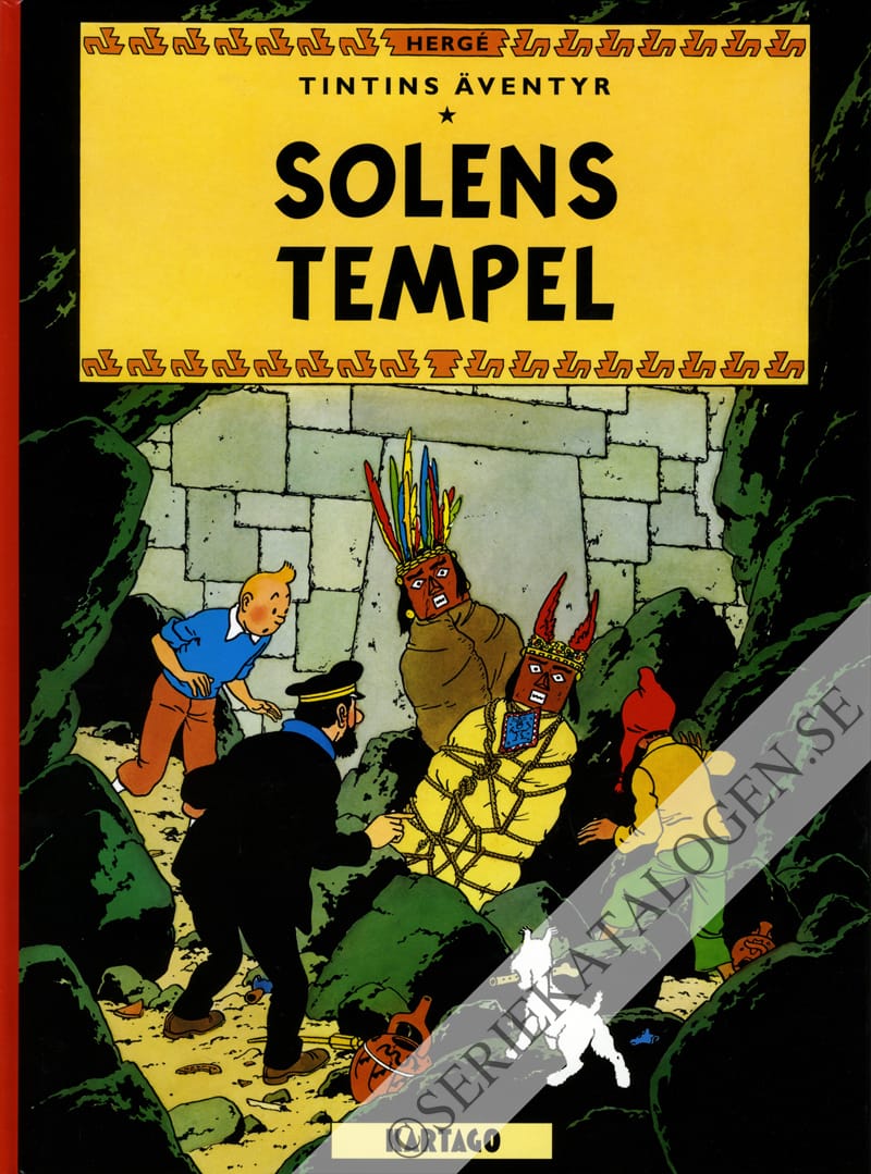 Framsida på Tintins äventyr Solens tempel (2017)