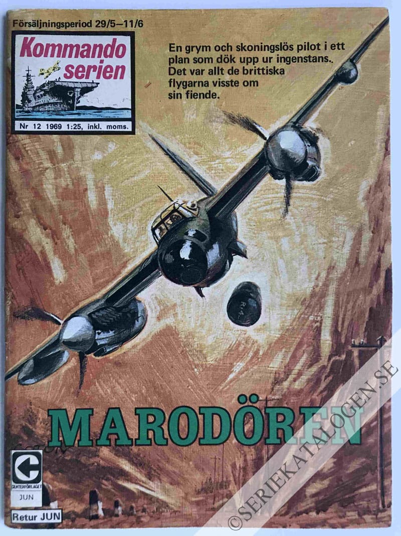 Framsida på Kommandoserien #12 - Marodören (1969)