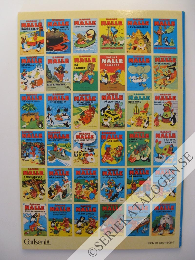 Baksida på Rasmus Nalle i spökhuset (1986)