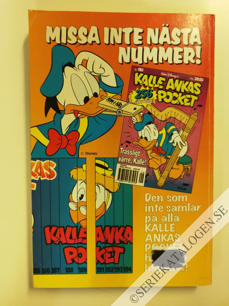 Baksida på Helt uppåt väggarna, Kalle! (1995)