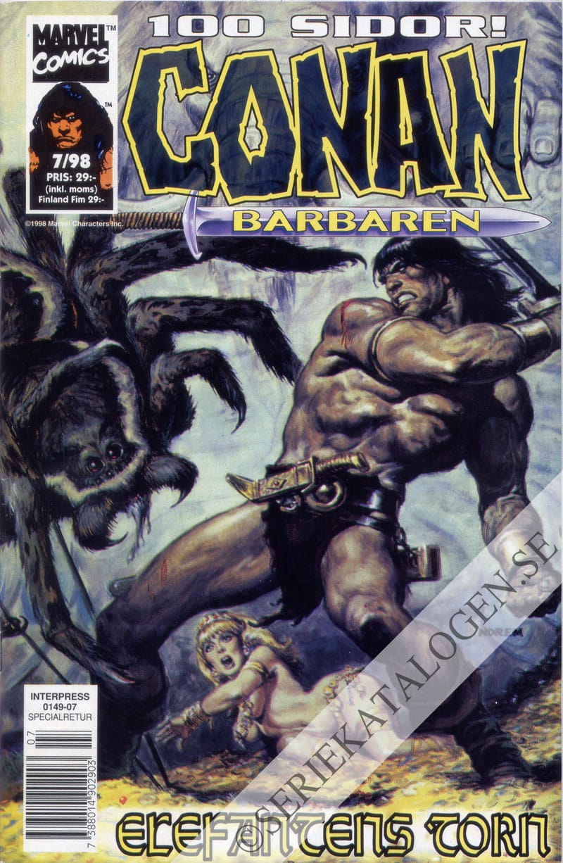Framsida på Conan barbaren #7 (1998)