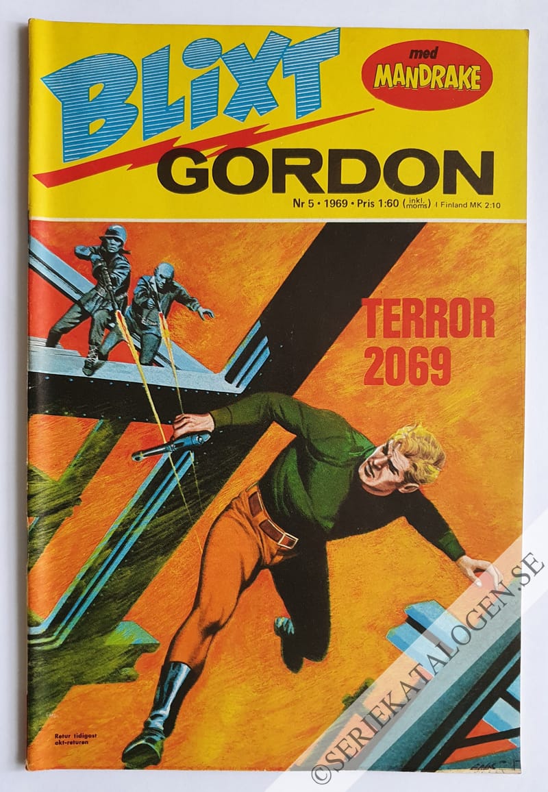 Framsida på Blixt Gordon #5 (1969)