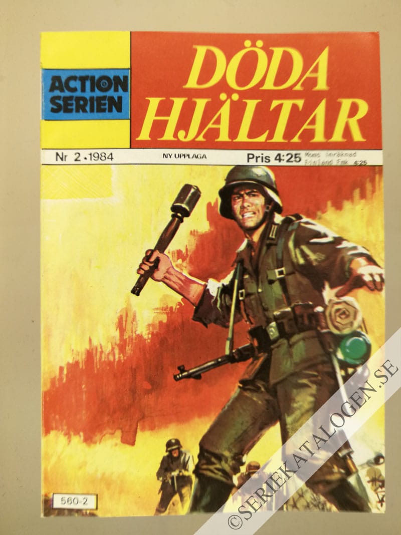 Framsida på Actionserien #2 - Döda hjältar (1984)