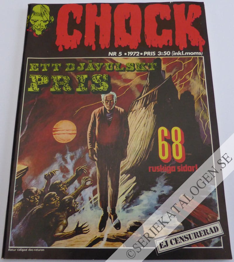 Framsida på Chock Ett djävulskt pris (1972)