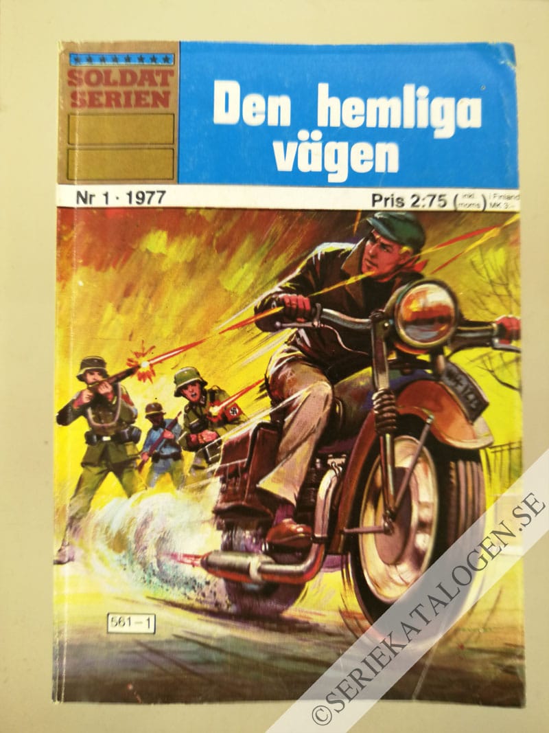 Framsida på Soldatserien #1 - Den hemliga vägen (1977)