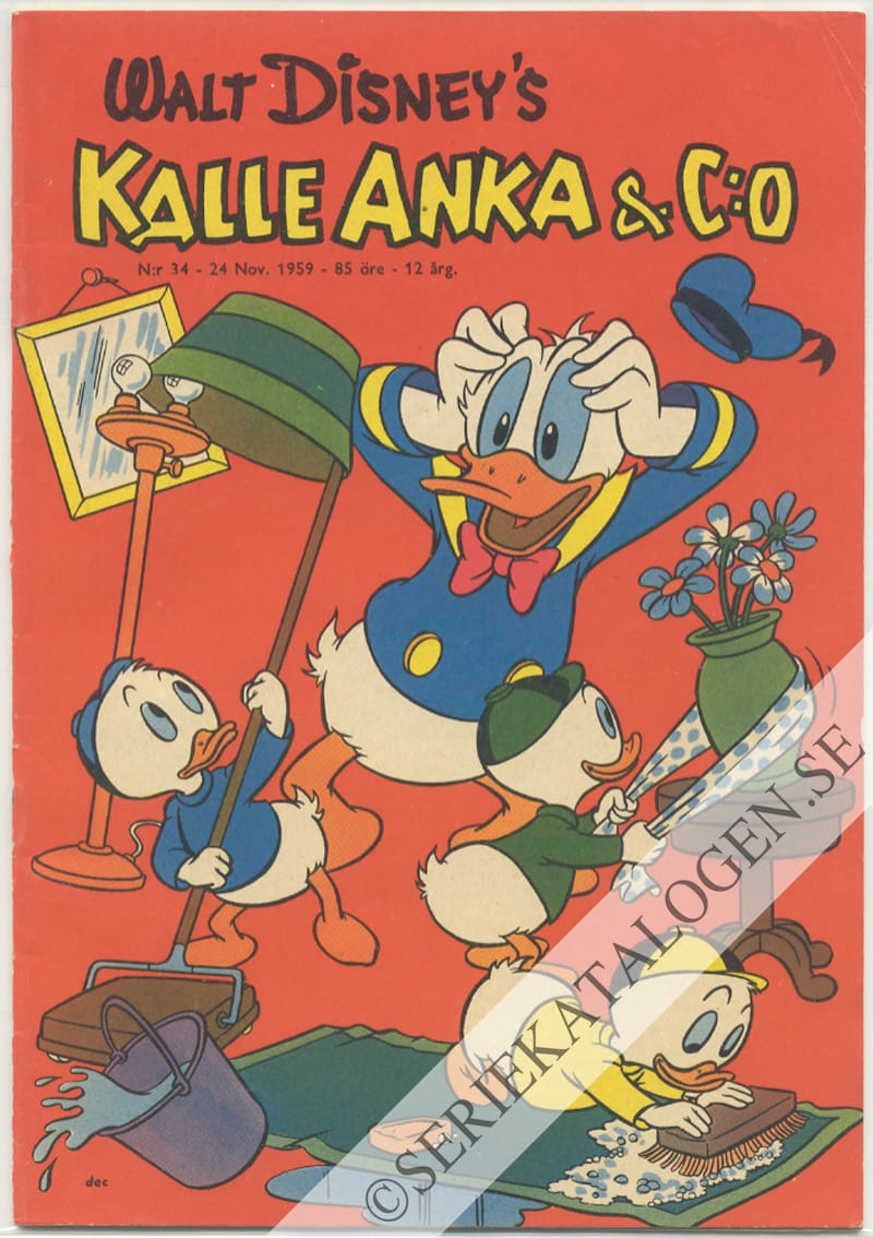 Framsida på Kalle Anka & C:o #34 (1959)
