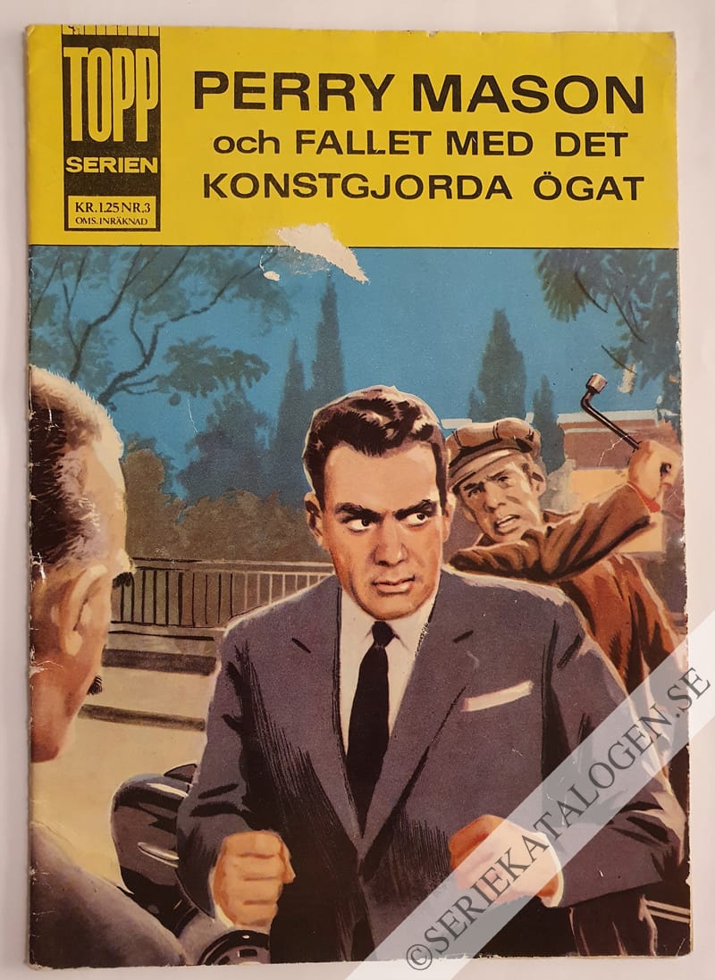 Framsida på Toppserien Perry Mason och fallet med det konstgjorda ögat (1964)