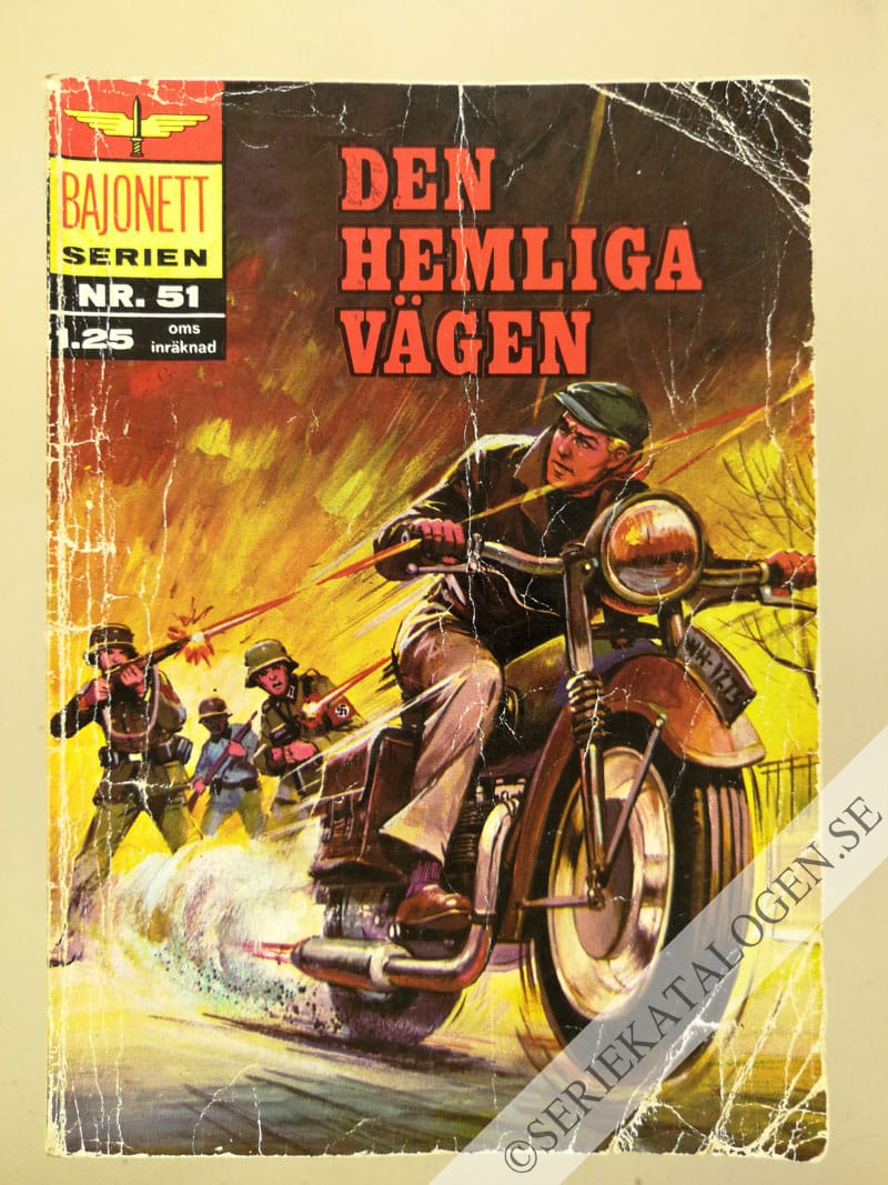 Framsida på Bajonettserien Den hemliga vägen (1968)
