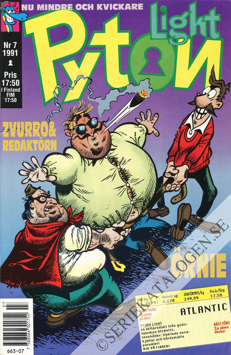 Framsida på Pyton #7 (1991)