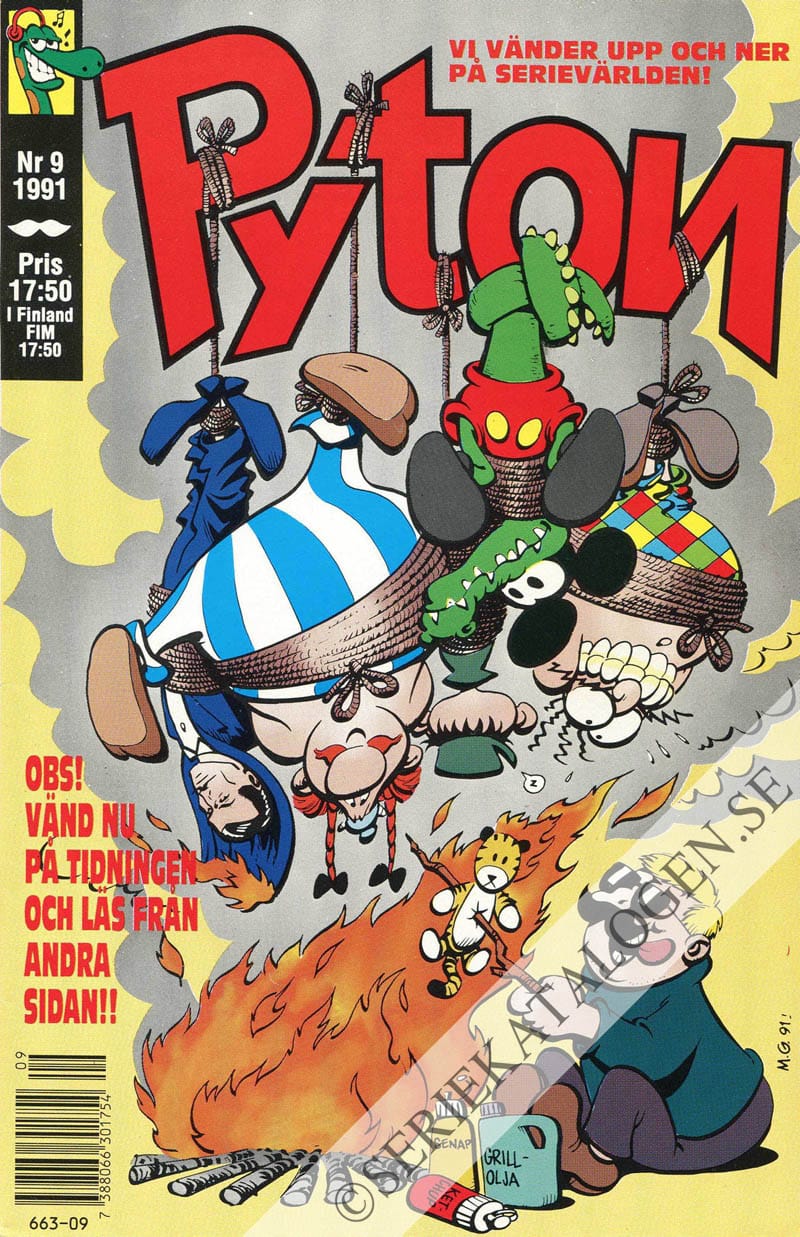 Framsida på Pyton #9 (1991)
