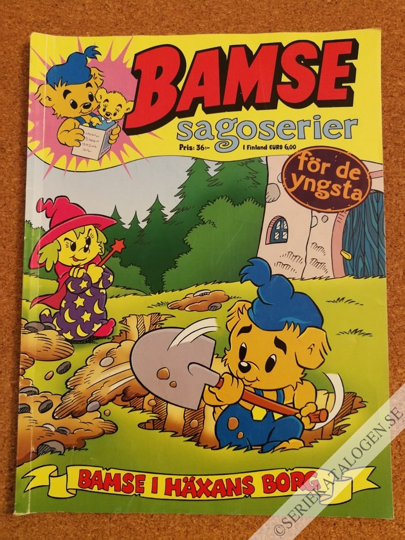 Framsida på Bamse sagoserier Bamse i häxans borg (2017)