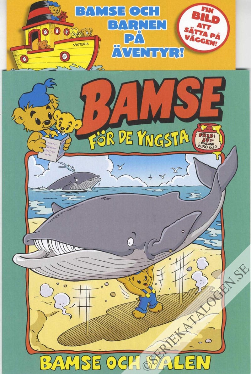 Framsida på Bamse för de yngsta Bamse och valen (2018)