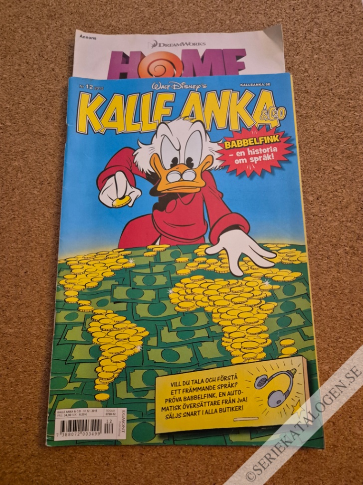 Framsida på Kalle Anka & C:o #12 (2015)