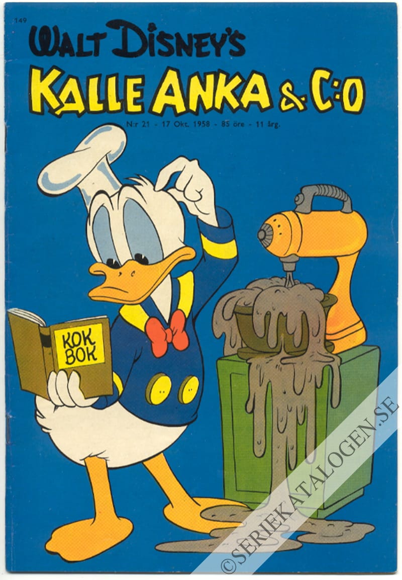 Framsida på Kalle Anka & C:o #21 (1958)