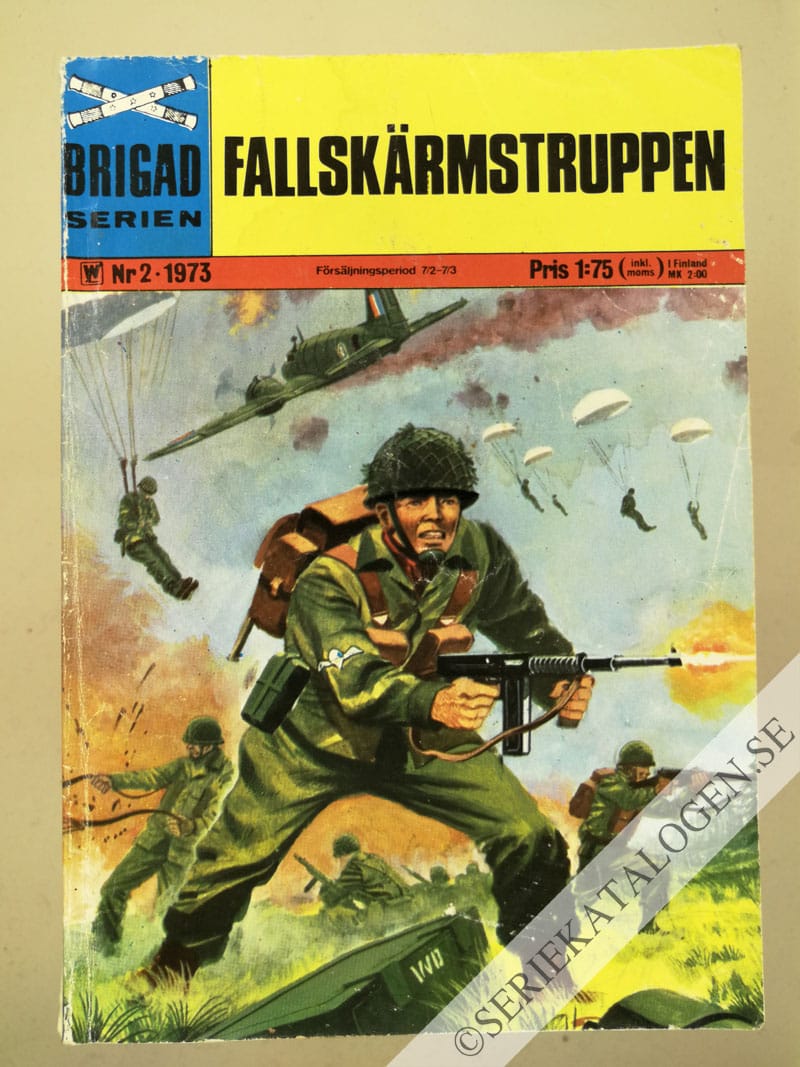 Framsida på Brigadserien Fallskärmstruppen (1973)