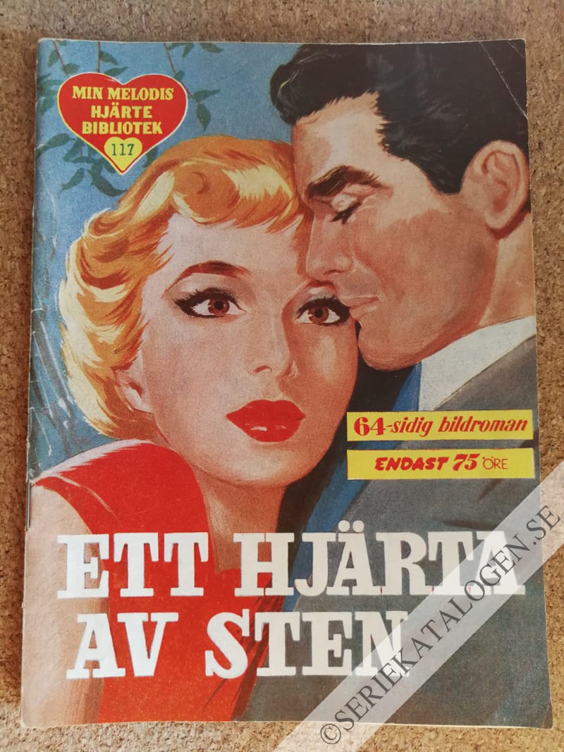 Framsida på Min melodis hjärtebibliotek Ett hjärta av sten (1958)