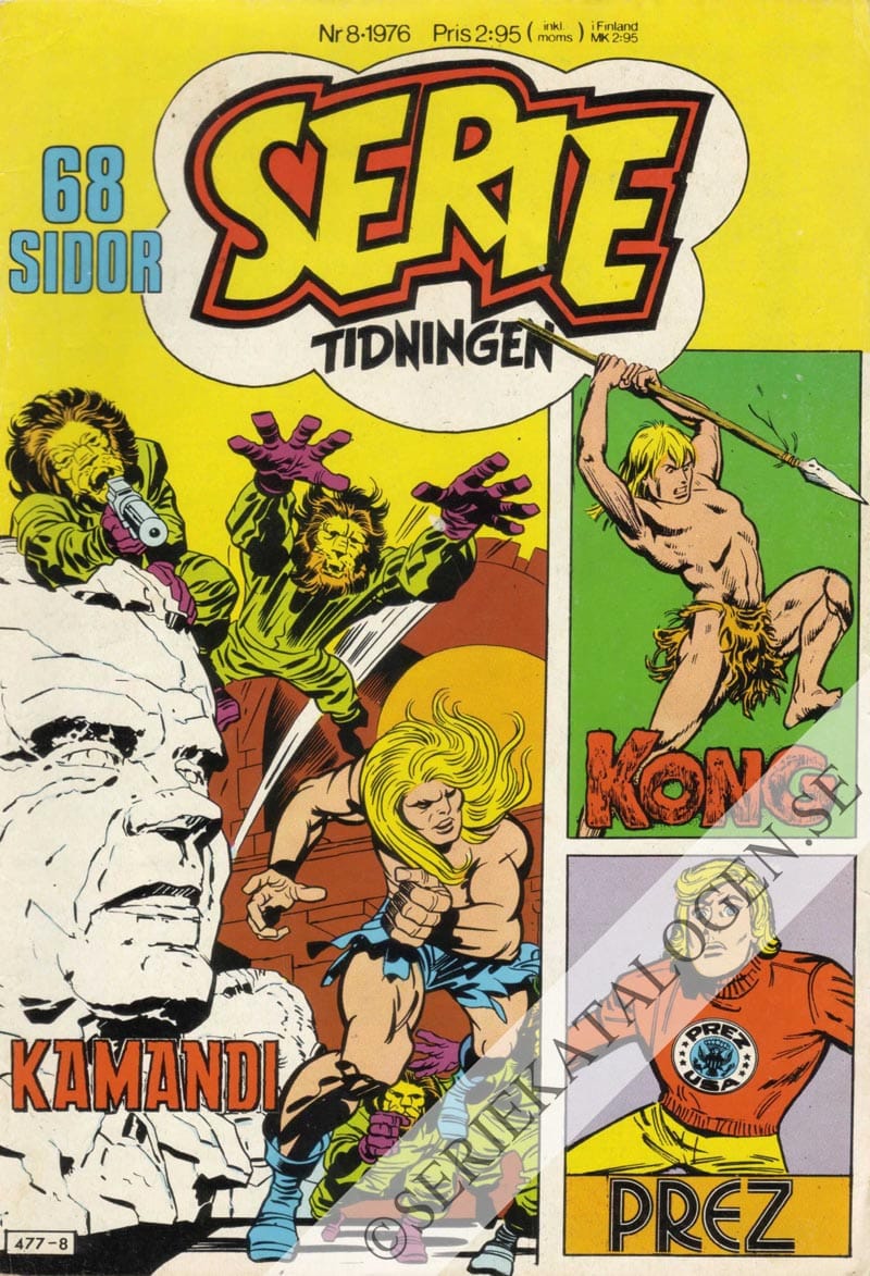 Framsida på Serietidningen #8 (1976)