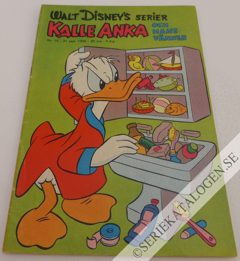 Framsida på Walt Disney's serier Kalle Anka och hans vänner (1956)