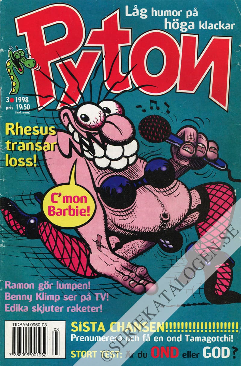 Framsida på Pyton #3 (1998)