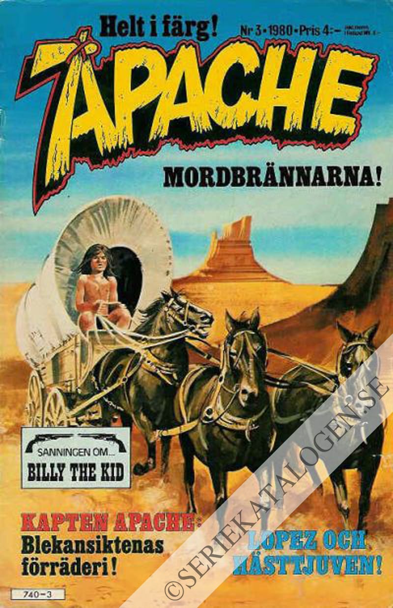 Framsida på Apache #3 (1980)